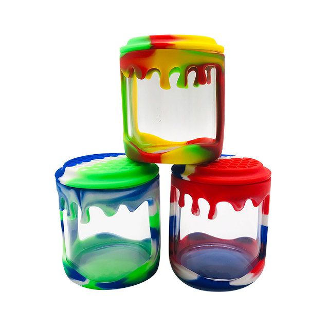 Silicone and Glass Container - Rasta