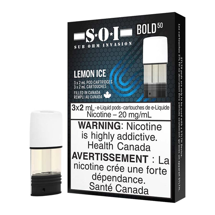 STLTH E-Liquid Pod Pack - Sub Ohm Invasion Lemon Ice