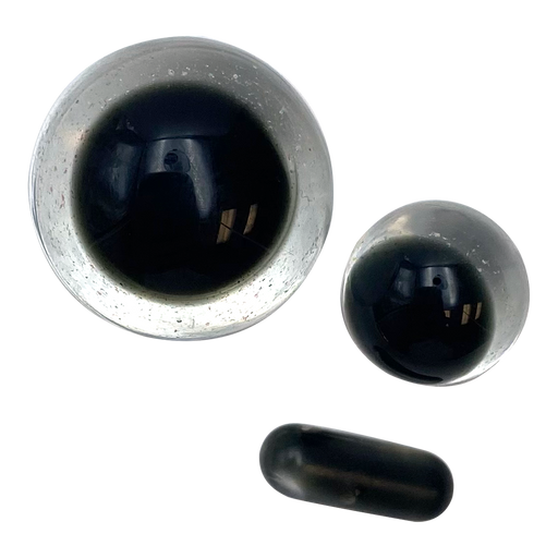 GLASS TERP BEADS - SET OF 3 - DICHROIC GLASS (GF26)