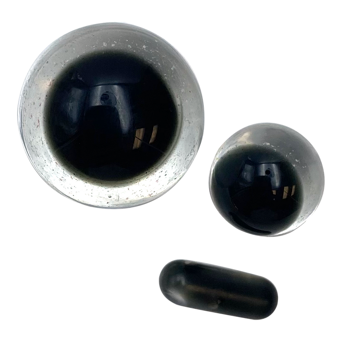 GLASS TERP BEADS - SET OF 3 - DICHROIC GLASS (GF26)