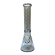 Glass Beaker Bong -14" Lv Pattern (7mm) - Asst Colours (v17)