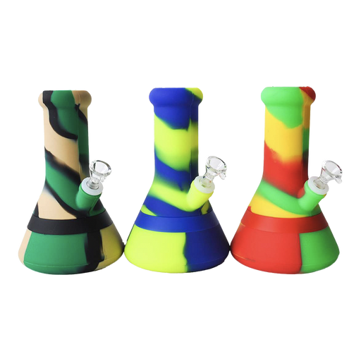 SILICONE BONG - 8" SILICONE BONG - ASSORTED COLOURS