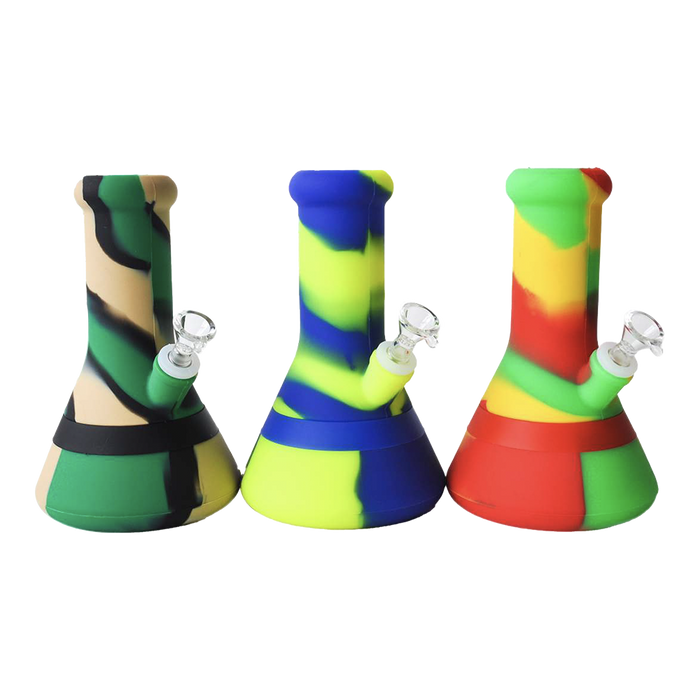 SILICONE BONG - 8" SILICONE BONG - ASSORTED COLOURS