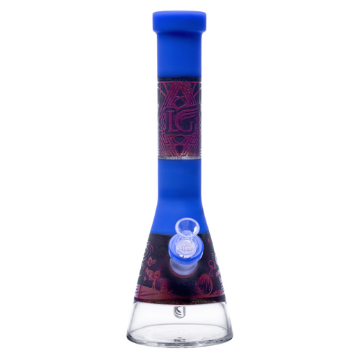 14" 5mm Legendary 3-Tone Lava Splash Beaker Bong Jade Blue