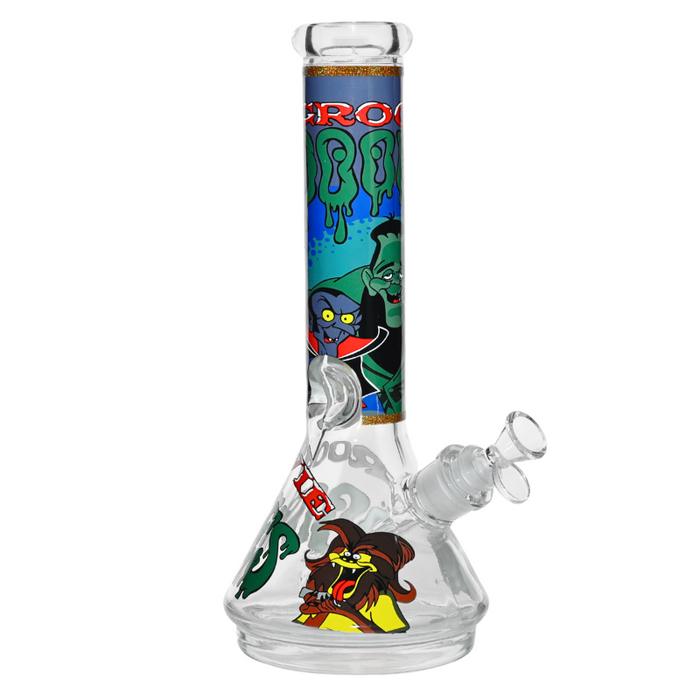 12" 7mm Mystery Rips Glass Bong w/ Gift Box D