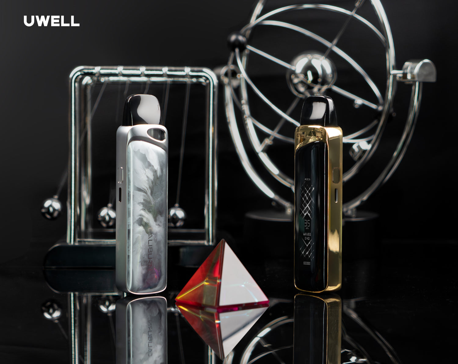 UWell Caliburn G4 Pro devices sitting upright after setup