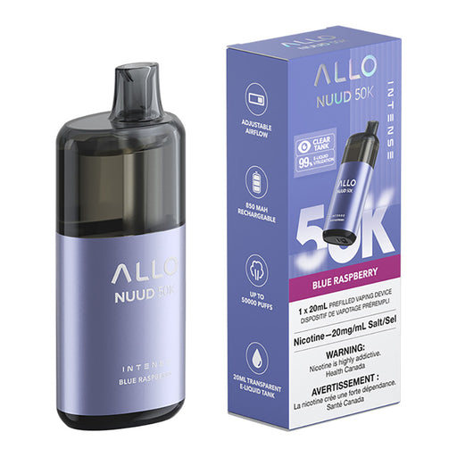 Allo Intense Nuud 50K Disposable Vape Device - Blue Raspberry 20ml