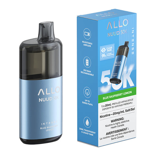 Allo Intense Nuud 50K Disposable Vape Device - Blue Raspberry Lemon 20ml