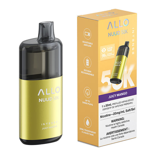 Allo Intense Nuud 50K Disposable Vape Device - Juicy Mango 20ml| Free Shipping $75+ NVB Inc. Allo Intense Nuud 50K Disposable Vape Device - Juicy Mango 20ml| Free Shipping $75+ NVB Inc.