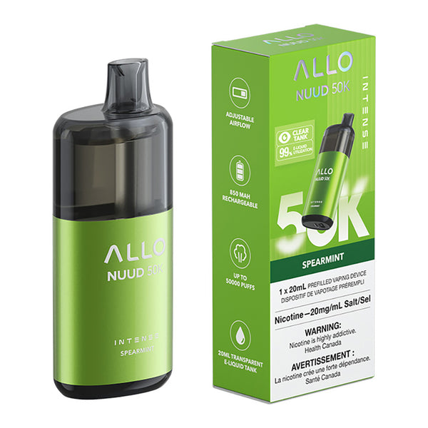 Allo Intense Nuud 50K Disposable Vape Device - Spearmint 20ml| Free Shipping $75+ NVB Inc. Allo Intense Nuud 50K Disposable Vape Device - Spearmint 20ml| Free Shipping $75+ NVB Inc.