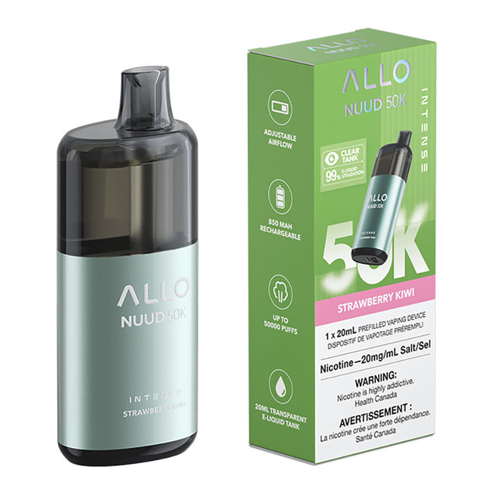 Allo Intense Nuud 50K Disposable Vape Device - Strawberry Kiwi 20ml