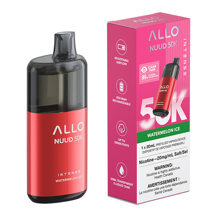 Allo Intense Nuud 50K Disposable Vape Device - Watermelon Ice 20ml