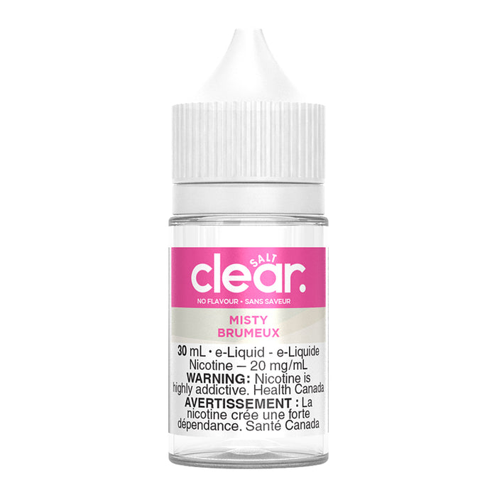 Clear Salt Nic E-liquid - Misty 30ml | Free Shipping $75+ NVB Inc. Clear Salt Nic E-liquid - Misty 30ml | Free Shipping $75+ NVB Inc.