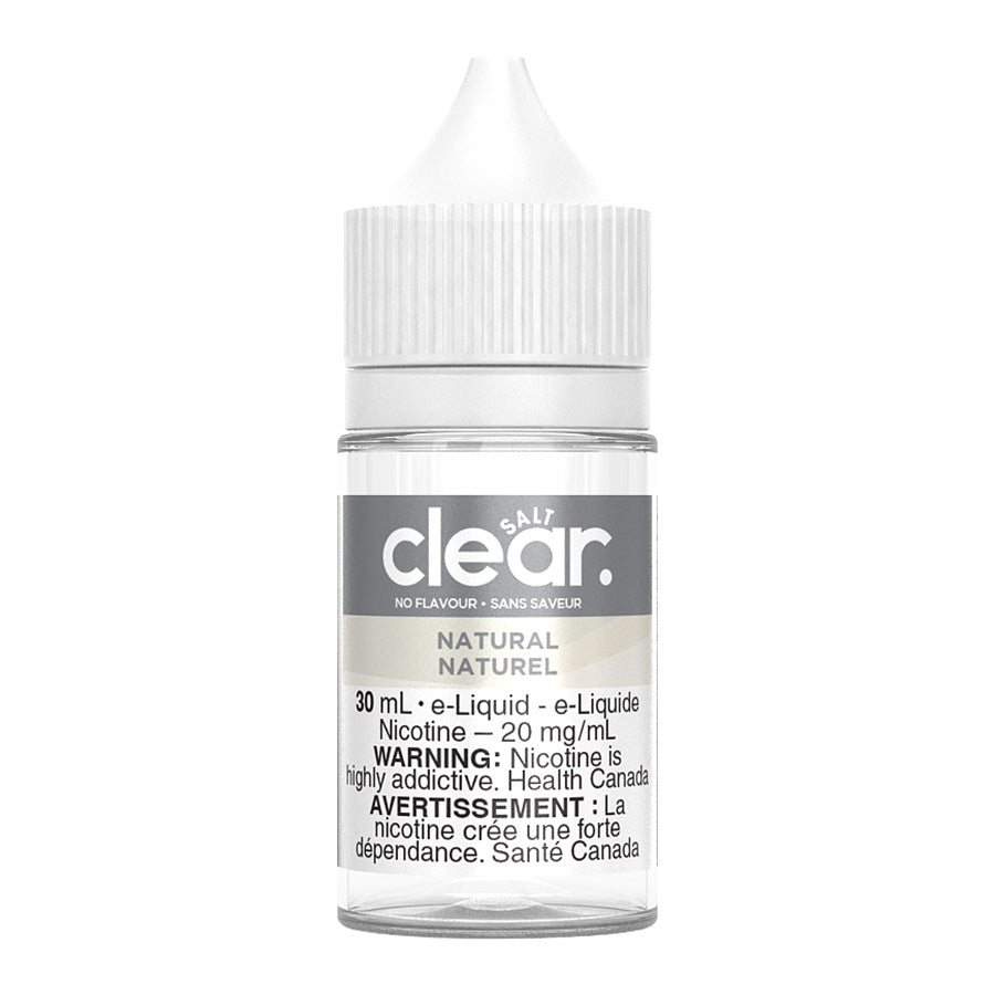Clear Salt Nic E-liquid - Natural 30ml | Free Shipping $75+  NVB Inc.