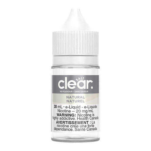 Clear Salt Nic E-liquid - Natural 30ml | Free Shipping $75+ NVB Inc. Clear Salt Nic E-liquid - Natural 30ml | Free Shipping $75+ NVB Inc.