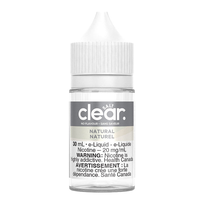 Clear Salt Nic E-liquid - Natural 30ml | Free Shipping $75+ NVB Inc. Clear Salt Nic E-liquid - Natural 30ml | Free Shipping $75+ NVB Inc.