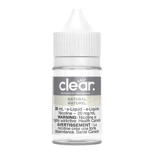 Clear Salt Nic E-liquid - Natural 30ml | Free Shipping $75+ NVB Inc. Clear Salt Nic E-liquid - Natural 30ml | Free Shipping $75+ NVB Inc.