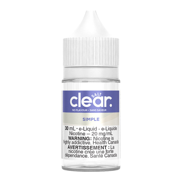 Clear Salt Nic E-liquid - Simple 30ml