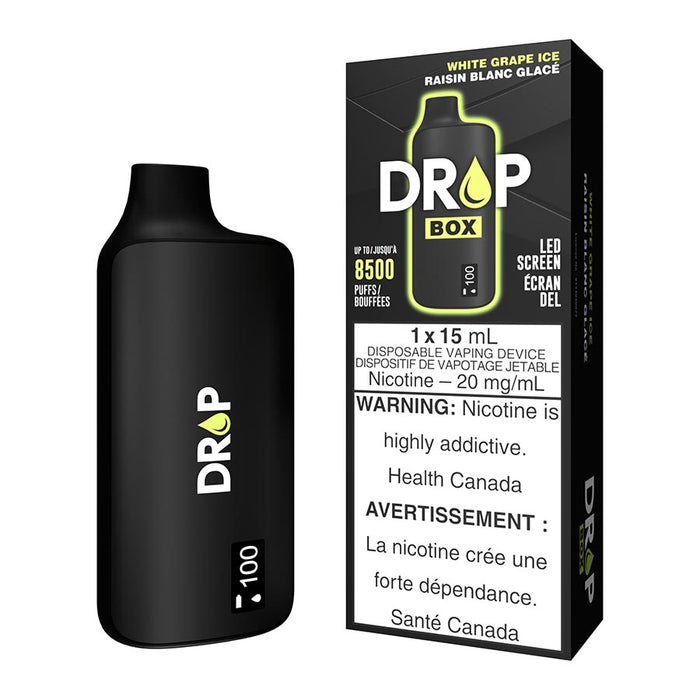 Drop Box Disposable Vape Device - White Grape Ice