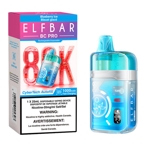 Elf Bar BC Pro 80K Disposable Vape Device - Blueberry Ice 25ml