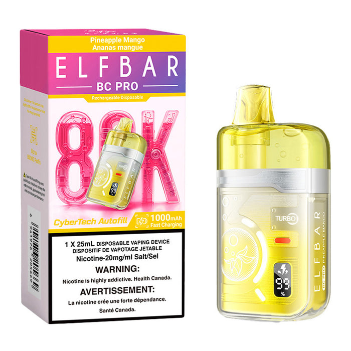 Elf Bar BC Pro 80K Disposable Vape Device - Pineapple Mango 25ml