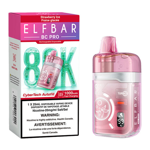 Elf Bar BC Pro 80K Disposable Vape Device - Strawberry Ice 25ml