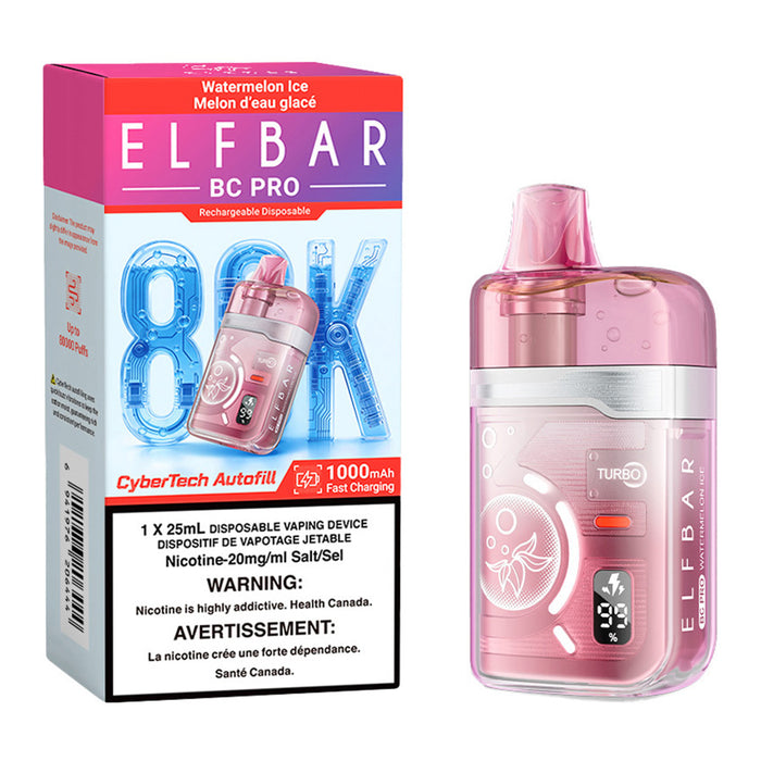 Elf Bar BC Pro 80K Disposable Vape Device - Watermelon Ice 25ml