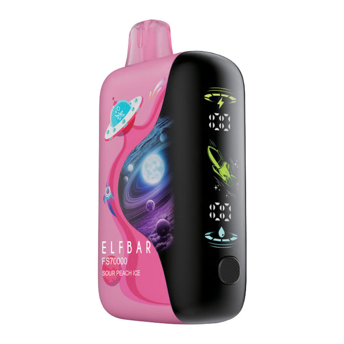 Elf Bar FS70K Disposable Vape Device - Sour Peach Ice 20ml | Free Shipping $75+ NVB Inc. Elf Bar FS70K Disposable Vape Device - Sour Peach Ice 20ml | Free Shipping $75+ NVB Inc.