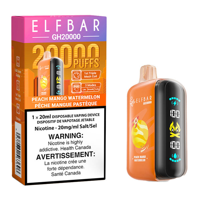 Elf Bar GH20K Disposable Vape Device - Peach Mango Watermelon 20ml