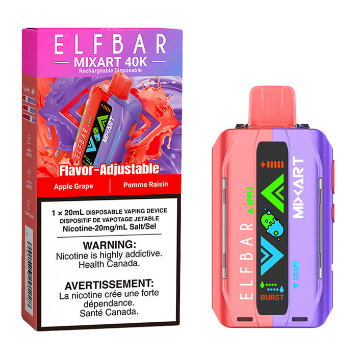 Elf Bar MixArt 40K Disposable Vape Device - Apple Grape 20ml