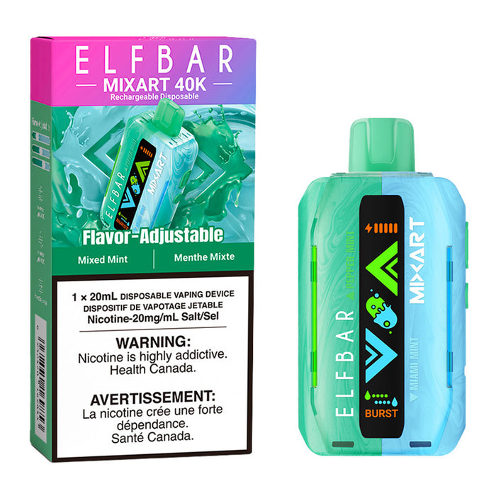 Elf Bar MixArt 40K Disposable Vape Device - Mixed Mint 20ml