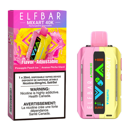 Elf Bar MixArt 40K Disposable Vape Device - Pineapple Peach Ice 20ml