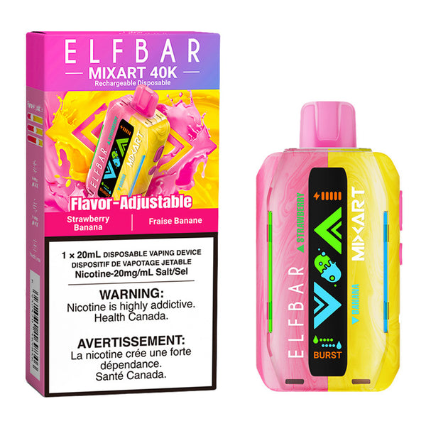 Elf Bar MixArt 40K Disposable Vape Device - Strawberry Banana 20ml | Free Shipping $75+ NVB Inc. Elf Bar MixArt 40K Disposable Vape Device - Strawberry Banana 20ml | Free Shipping $75+ NVB Inc.