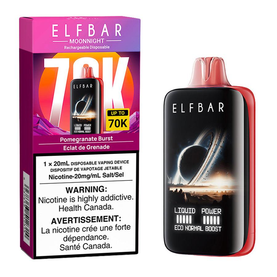Elf Bar MoonNight 70K Disposable Vape Device - Pomegranate Burst 20ml |  Free Shipping $75+  NVB Inc.