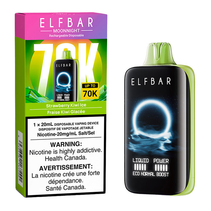 Elf Bar MoonNight 70K Disposable Vape Device - Strawberry Kiwi Ice 20ml
