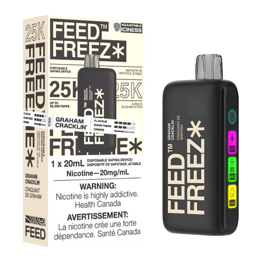 FEED Freez 25K Disposable Vape Device - Graham Cracklin' 20ml| Free Shipping $75+ NVB Inc. FEED Freez 25K Disposable Vape Device - Graham Cracklin' 20ml| Free Shipping $75+ NVB Inc.