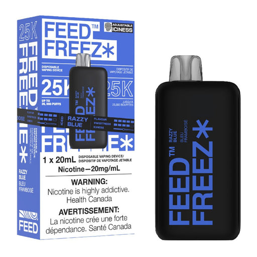 FEED Freez 25K Disposable Vape Device - Razzy Blue 20ml
