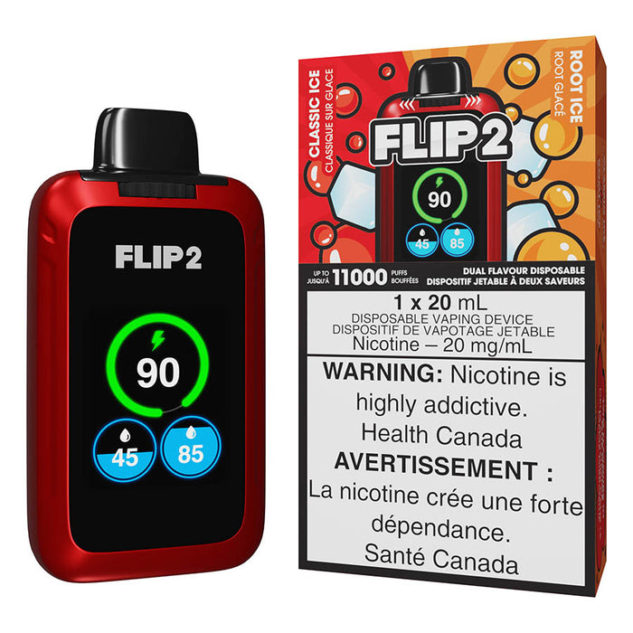 Flip 2 Disposable Vape Device - Classic Ice And Root Ice