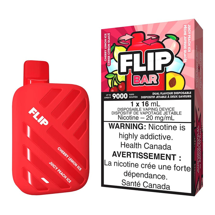 Flip Bar Disposable Vape Device - Cherry Lemon Ice And Juicy Peach Ice