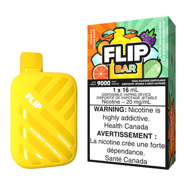 Flip Bar Disposable Vape Device - Orange Ice And Blackberry Honeydew Ice  16ml