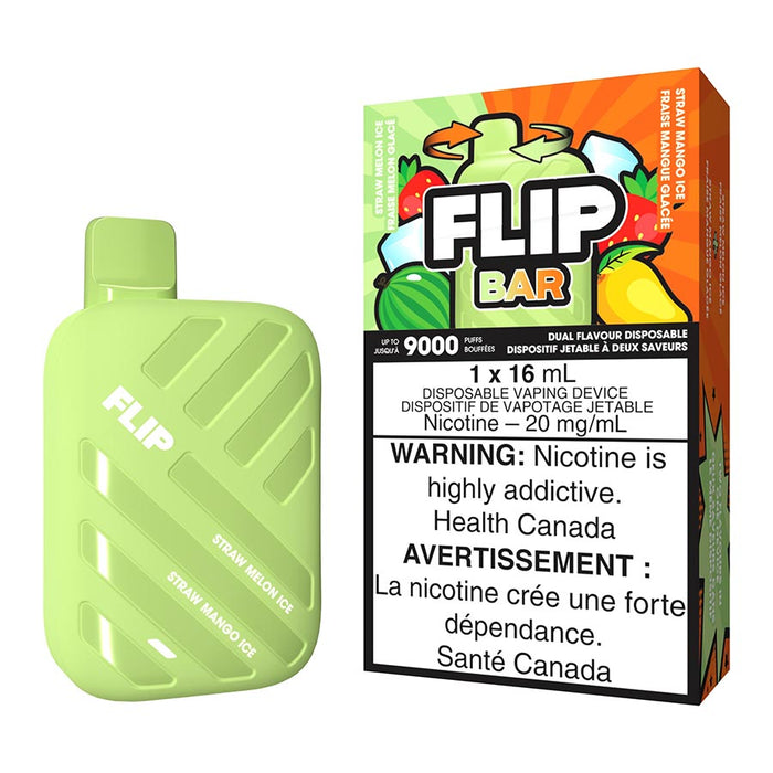 Flip Bar Disposable Vape Device - Straw Melon Ice And Straw Mango Ice
