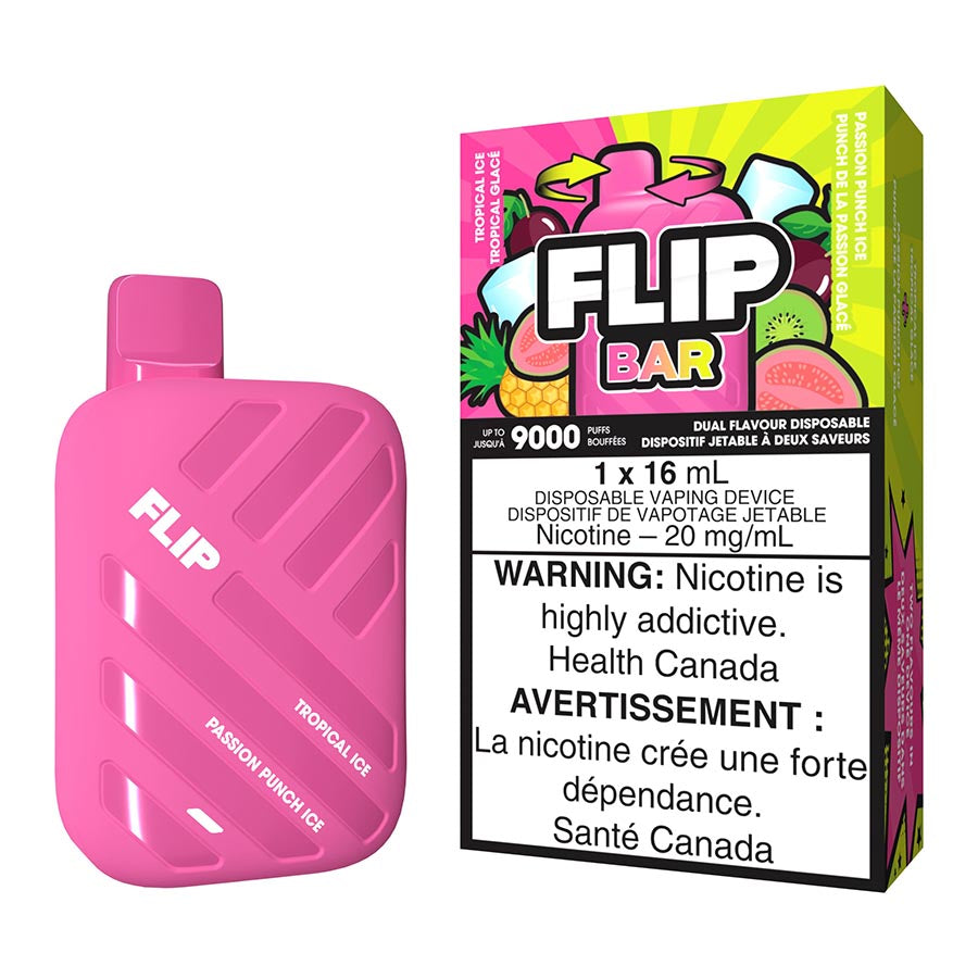 Flip Bar Disposable Vape Device - Tropical Ice And Passion Punch Ice 16ml | Free Shipping $75+ NVB Inc. Flip Bar Disposable Vape Device - Tropical Ice And Passion Punch Ice 16ml | Free Shipping $75+ NVB Inc.
