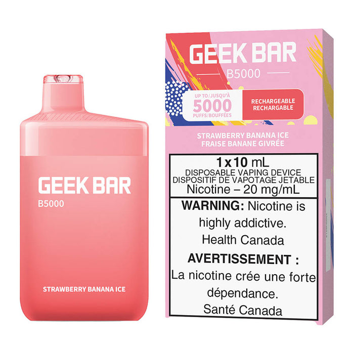 Geek Bar B5000 Disposable Vape Device - Strawberry Banana Ice