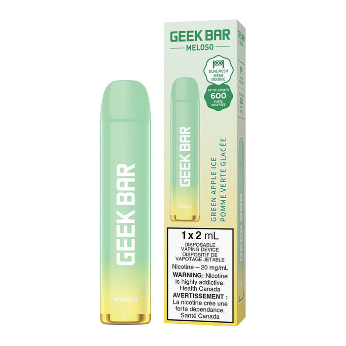 Geek Bar Meloso Disposable Vape Device - Green Apple Ice