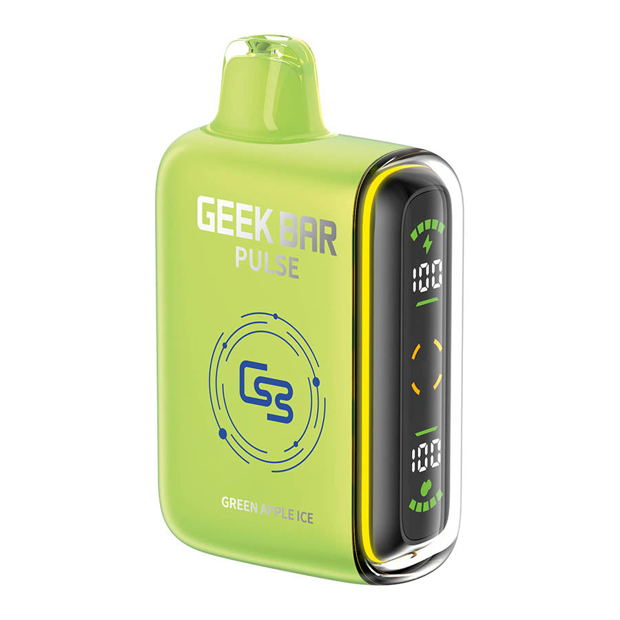 Geek Bar Pulse Disposable Vape Device - Green Apple Ice 16ml | Free Shipping $75+ NVB Inc. Geek Bar Pulse Disposable Vape Device - Green Apple Ice 16ml | Free Shipping $75+ NVB Inc.