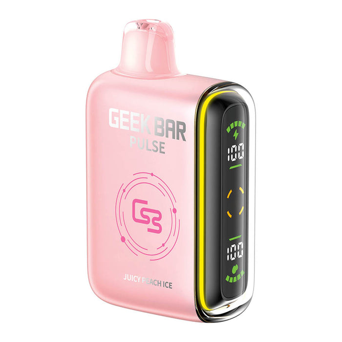 Geek Bar Pulse X Pink And Blue Geek Bar Pulse Disposable Vape Device - Juicy Peach Ice Geek Bar Pulse X Pink And Blue Geek Bar Pulse Disposable Vape Device - Juicy Peach Ice