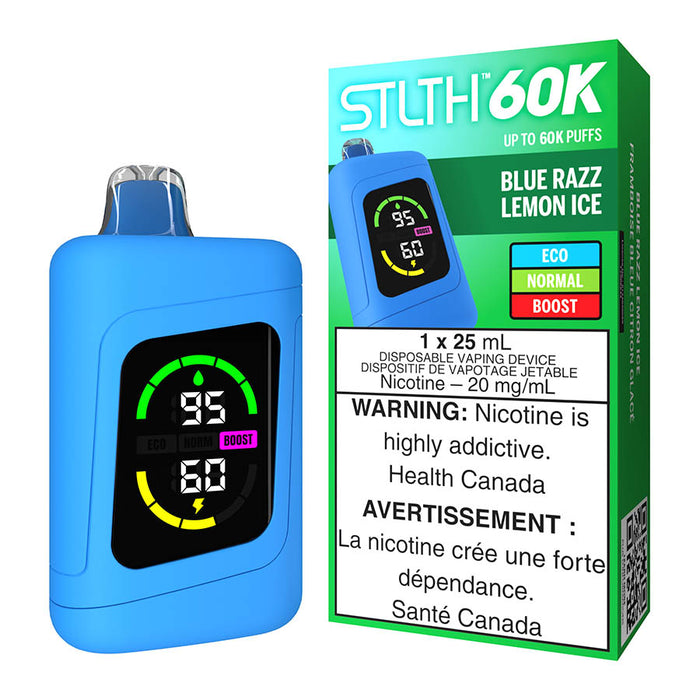 STLTH 60K Disposable Vape Device - Blue Razz Lemon Ice