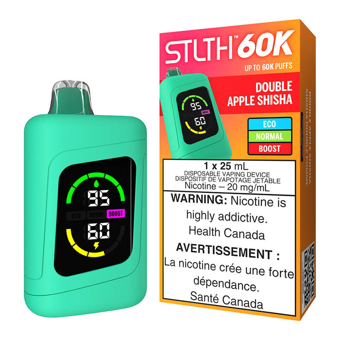 STLTH 60K Disposable Vape Device - Double Apple Shisha 25ml | Free Shipping $75+ NVB Inc. STLTH 60K Disposable Vape Device - Double Apple Shisha 25ml | Free Shipping $75+ NVB Inc.