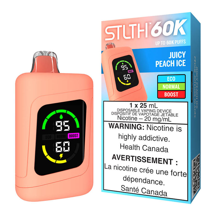 STLTH 60K Disposable Vape Device - Juicy Peach Ice