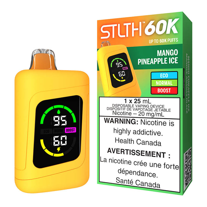 STLTH 60K Disposable Vape Device - Mango Pineapple Ice